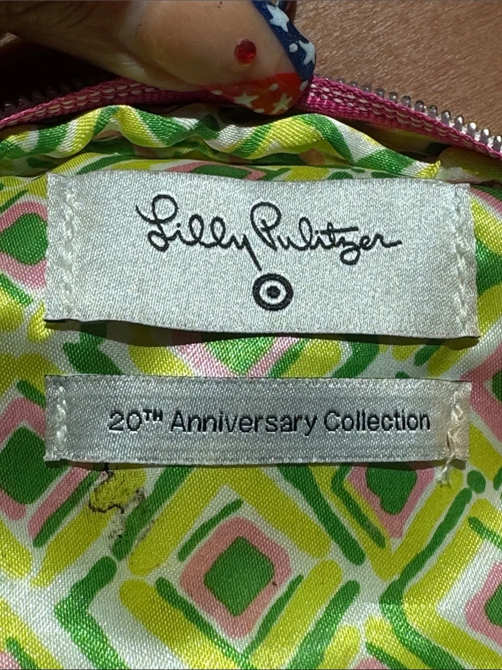 Lilly Pulitzer Pink Trim Floral Cosmetic Pouch target 20th anniversary